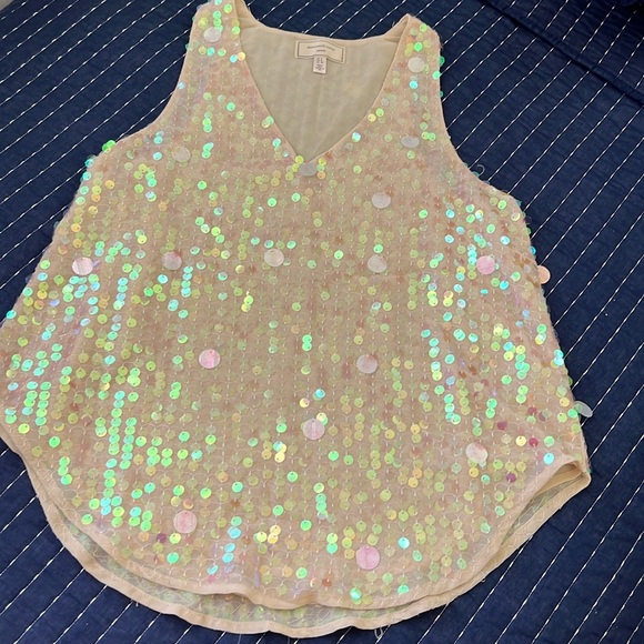 Gorgeous and fun Sequined, V-neck Swing tank by Moulinette Soeurs - size 4 - EUC - Picture 2 of 15